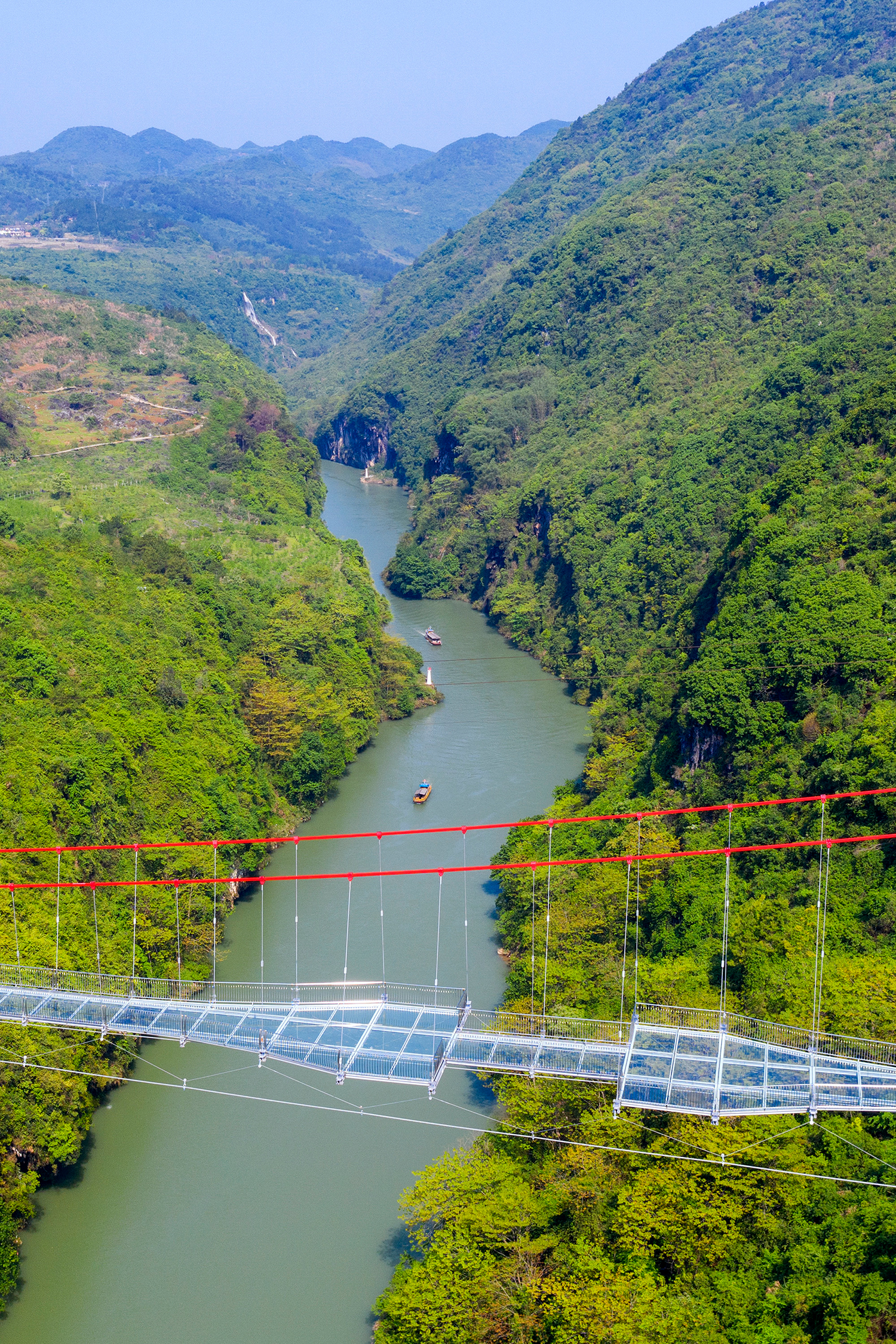 Glass Bridge in Huangchuan Three Gorges Scenic Area / UAD