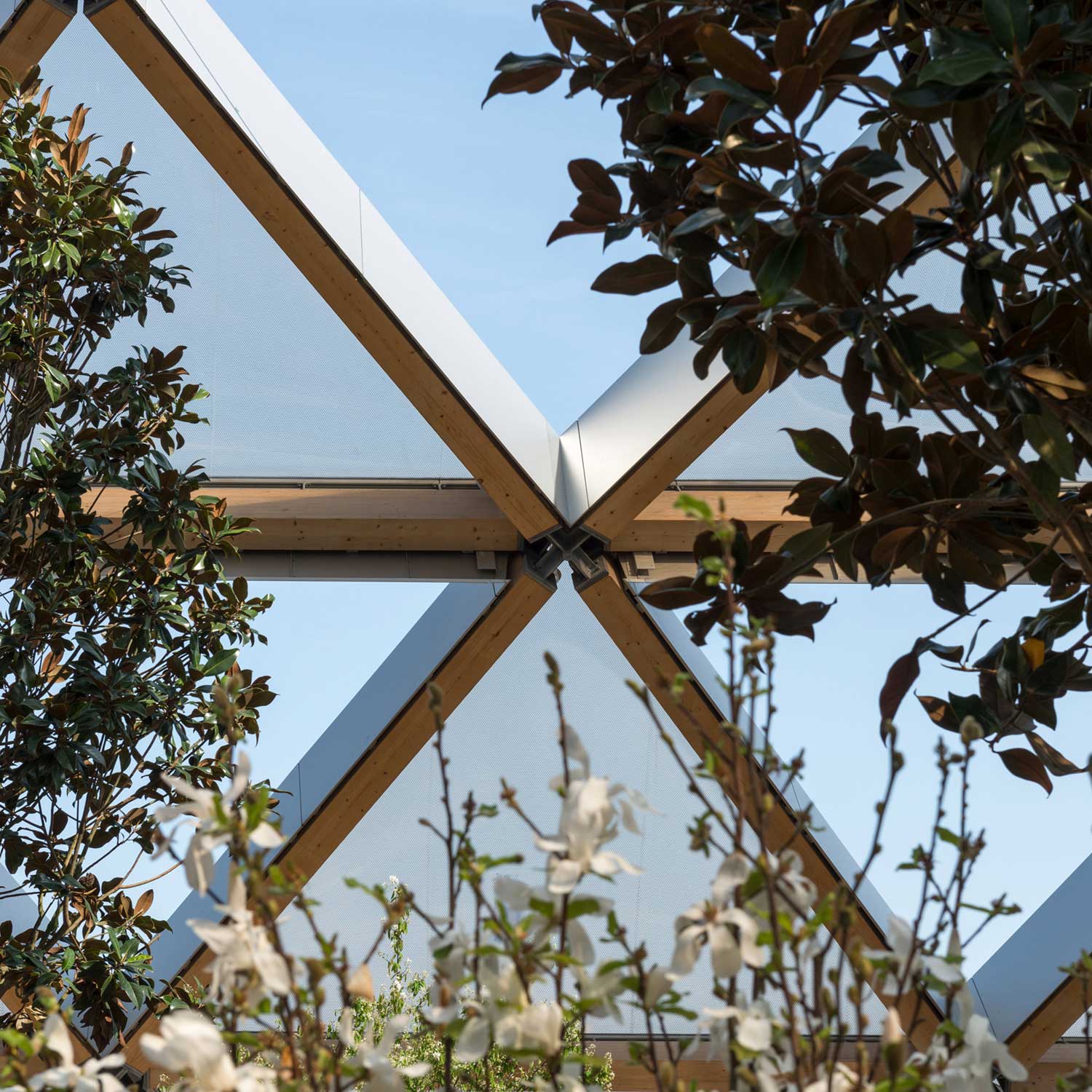 Foster's Crossrail Place Retail and Roof Garden  opens at Canary Wharf