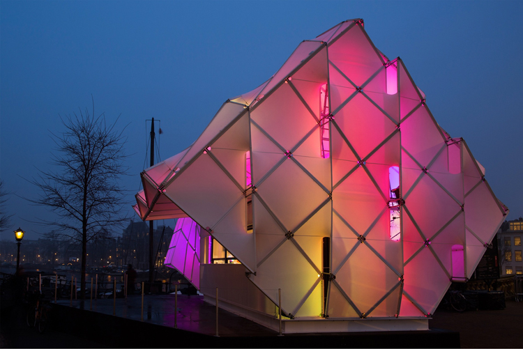 UNStudio + MDT-tex Unveil Eye_Beacon Pavilion at Amsterdam Light Festival