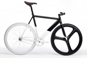 Black-White Fixie Bicycle