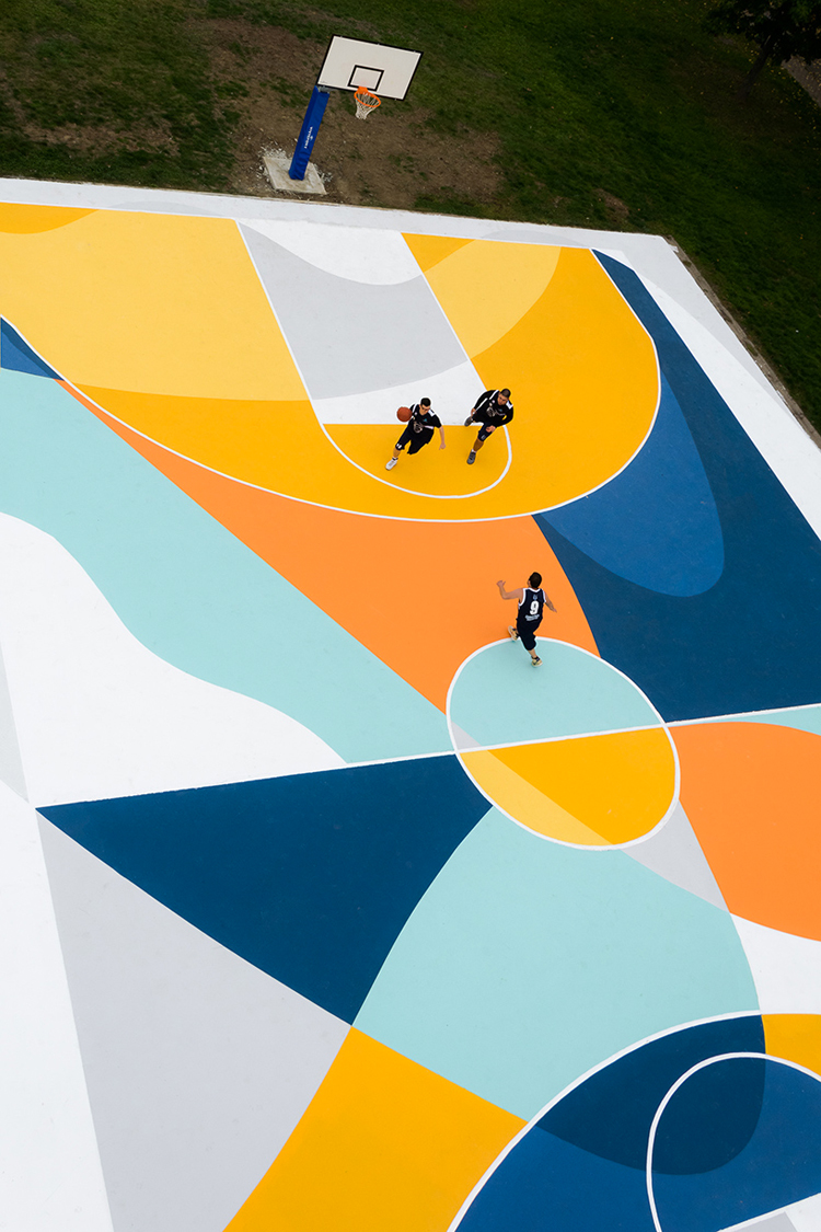 Basketball Court by Gue in Alessandria, Italy