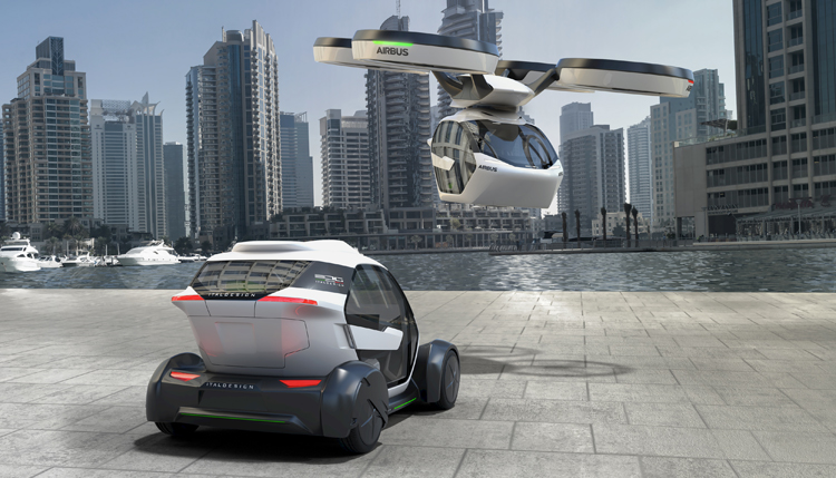 Airbus and Italdesign Pop.Up Flying Car Concept