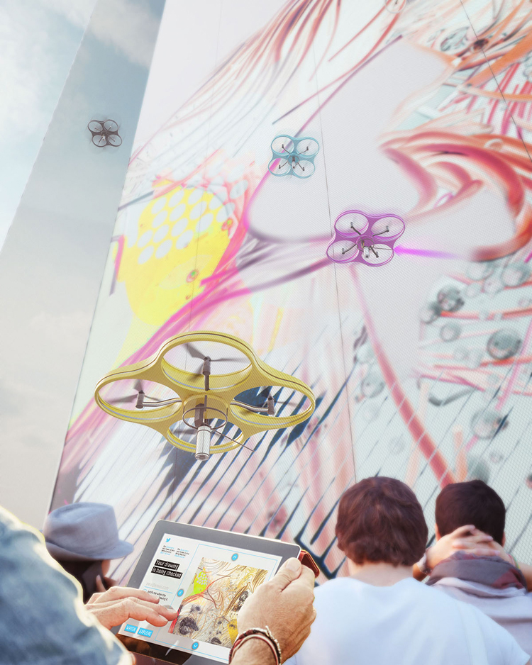 The Paint by Drone project by Carlo Ratti Associate