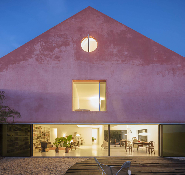 Extrastudio Transforms Portuguese Winery into a Modern House with Red Mortar Walls