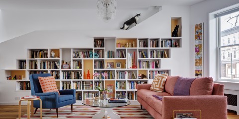 House for Booklovers and Cats in Brooklyn by BFDO Architects