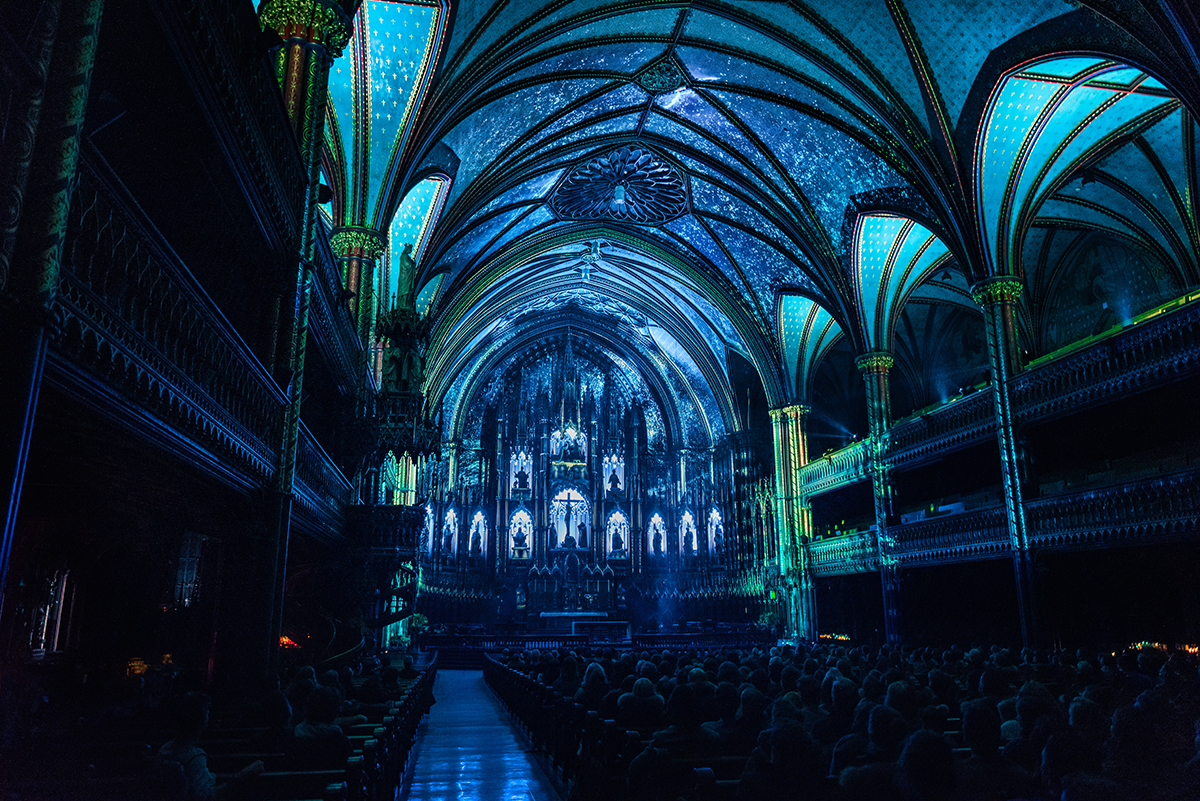 ctory Lights Up Montreal's Notre-Dame Basilica