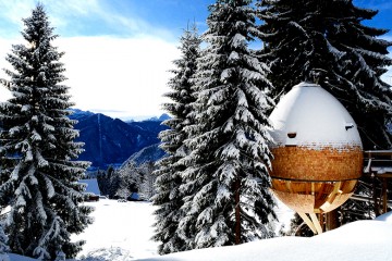 Claudio Beltrame Designs Egg-shaped Treehouse In Italian Alps
