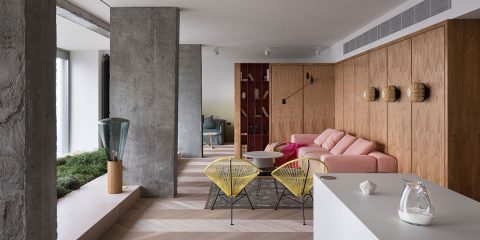 Olha Wood Designs A Colorful Apartment With An Indoor Garden In Kiev