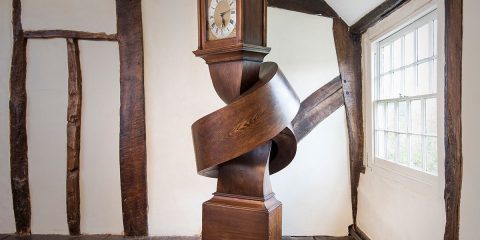 Alex Chinneck Knots An Antique Grandfather Clock