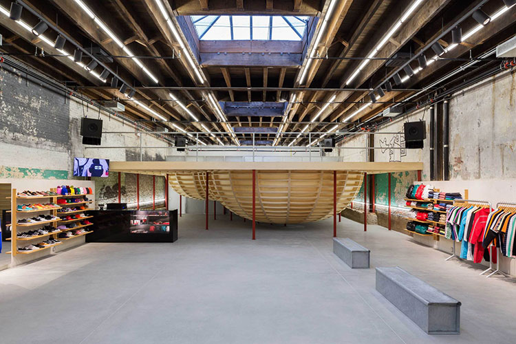 Neil Logan Installs A Giant Skate Bowl Inside Supreme's New Brooklyn Store