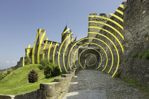 Eccentric Concentric by Felice Varini, Carcassonne, France