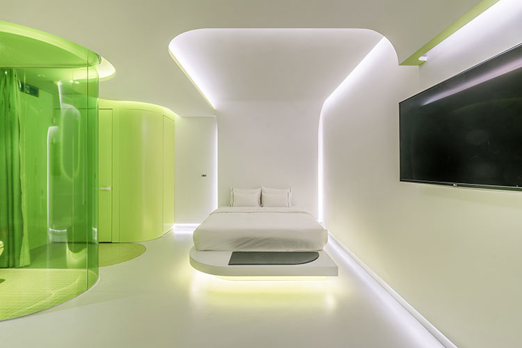 SML Designs A Lime-Green Suite For The Hotel The Designers Premier Kondae in Seoul