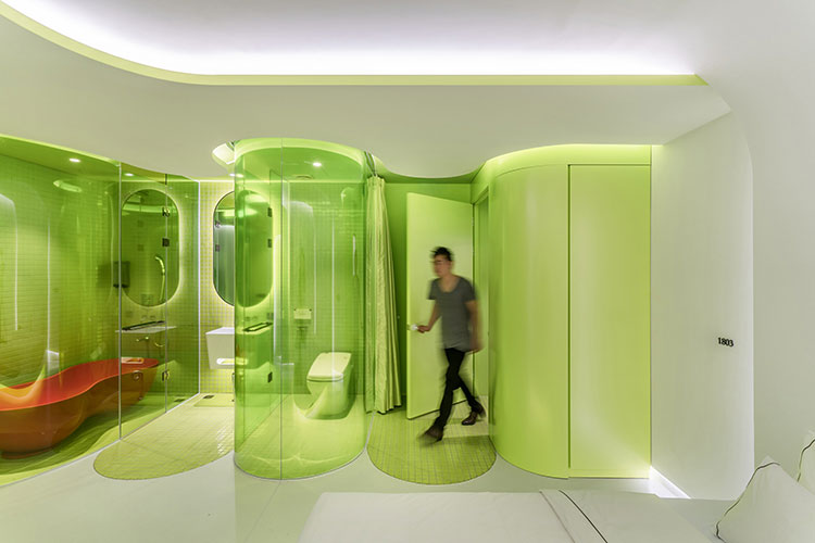 SML Designs A Lime-Green Suite For The Hotel The Designers Premier Kondae in Seoul