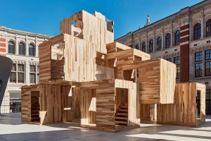 Waugh Thistleton Architects’ MultiPly, The Sackler Courtyard, V&A Museum, London Design Festival