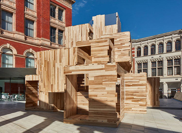 Waugh Thistleton Architects’ MultiPly, The Sackler Courtyard, V&A Museum, London Design Festival