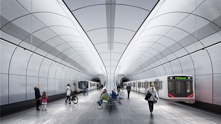 Fornbuporten And Fornebu Senter Stations / Zaha Hadid Architects + A_Lab
