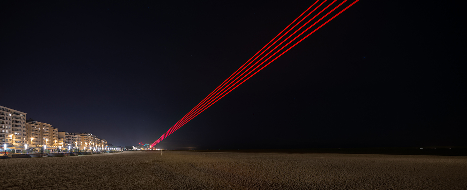 Barrier Laser Light Installation, Ostende, Belgium / SpY