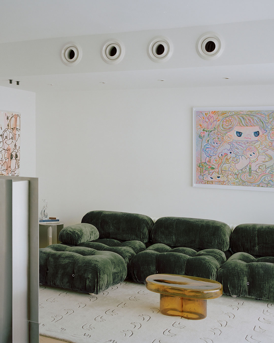 Apartment No. 201 started as a fragmented three-bedroom layout in Nicosia, Cyprus. Cypriot studio Anastasiou Misseri gave up one bedroom entirely, folding it into a walk-in wardrobe for the primary suite and bringing the apartment down to 99.40 sqm (1,070 sq ft) of continuous space. A single run of joinery carries the kitchen cabinetry straight into the living room as display shelving, tying the rooms together in wood veneer, colored lacquer and marble. "We value craft and care in the process of building," the architects say. Anastasiou Misseri @anastasiou.misseri — Apartment No. 201 — Nicosia, Cyprus Photography: Willem Pab @willempab urdesignmag.com — link in bio #ApartmentNo201 #NicosiaArchitecture #CypriotDesign #InteriorJoinery #ResidentialRenovation