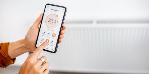 Controlling radiator heating temperature with a smart phone