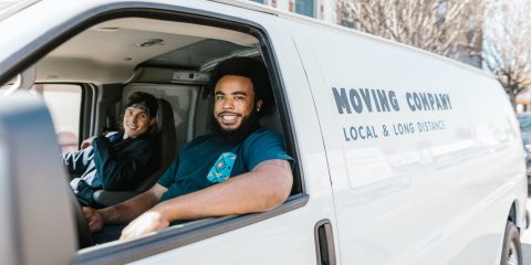Movers on board of their van
