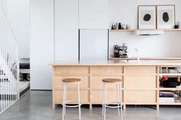 White and ash minimal kitchen