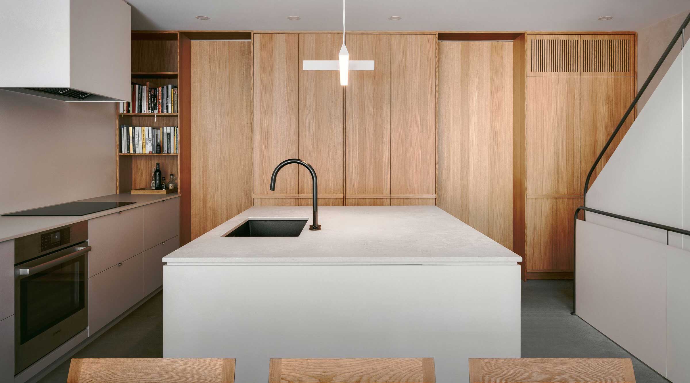 Modern kitchen with center island