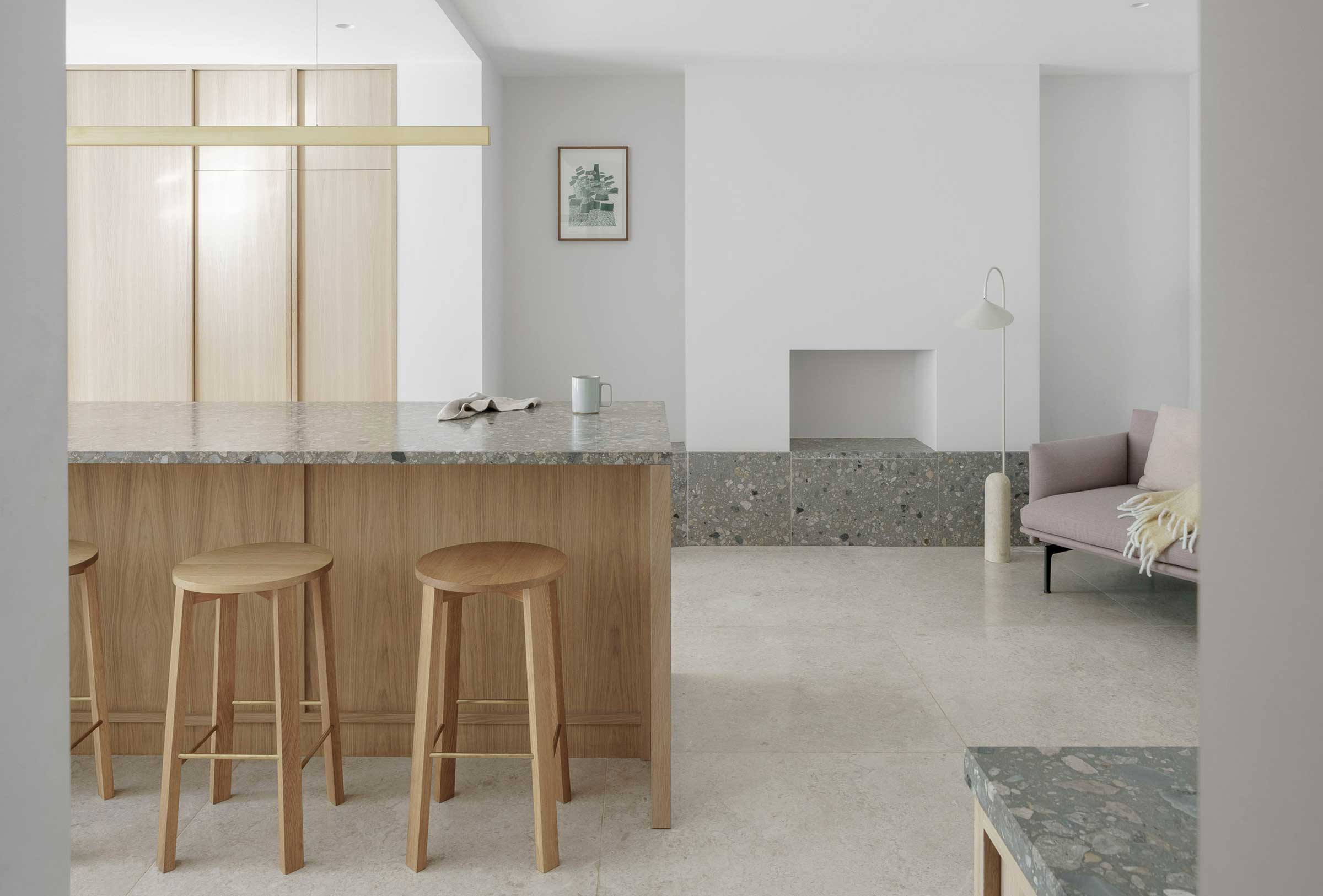 Kitchen with granite countertop