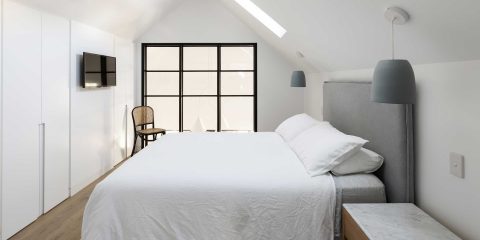 Natural light-filled bedroom