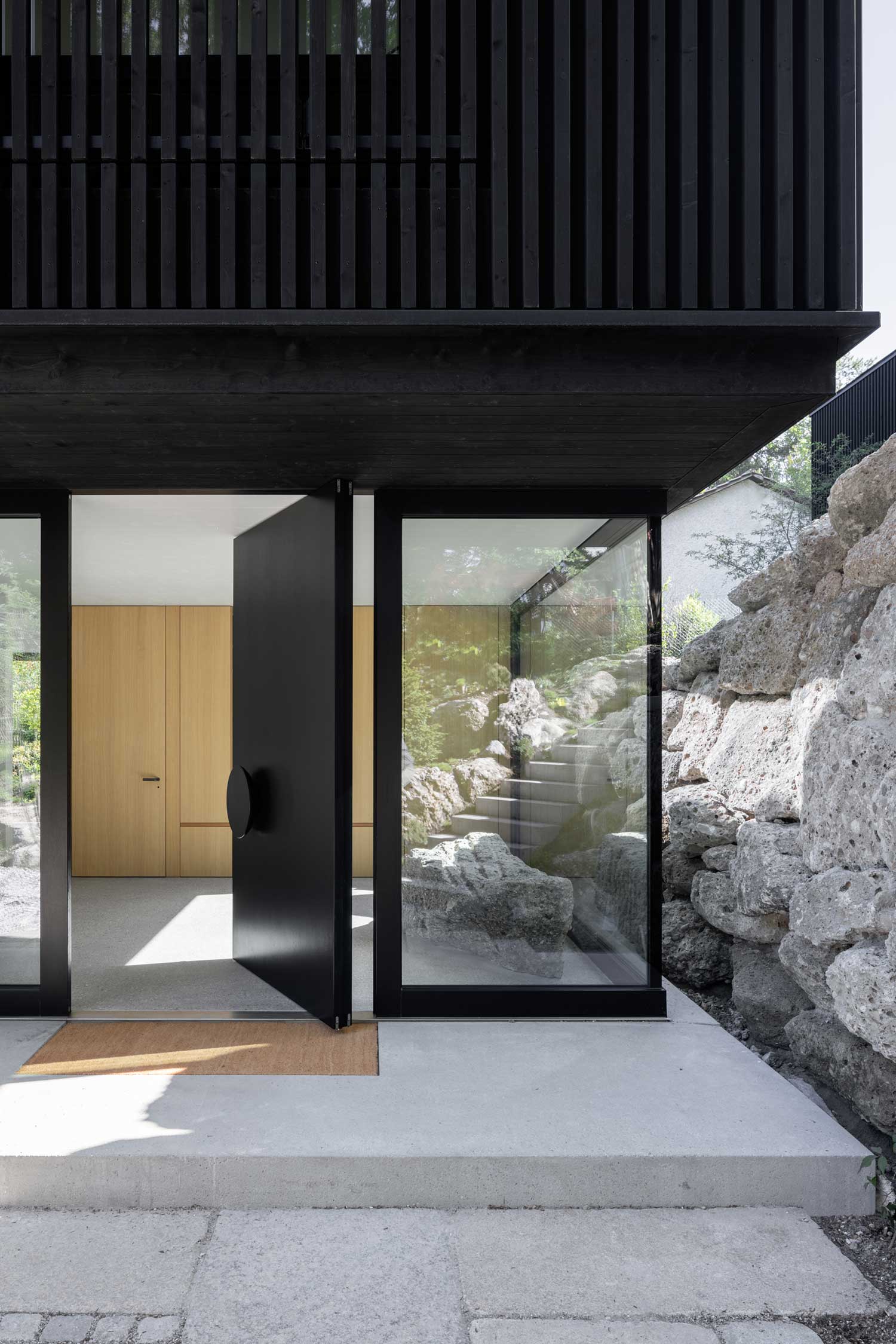 Exterior of a wooden house