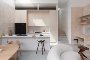 Bright modern kitchen with skylight