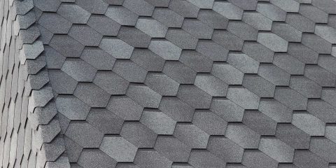 Close up view on Asphalt Roofing Shingles Background