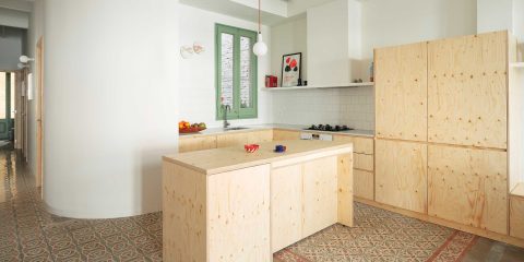 Renovated kitchen in typical Spanish apartment