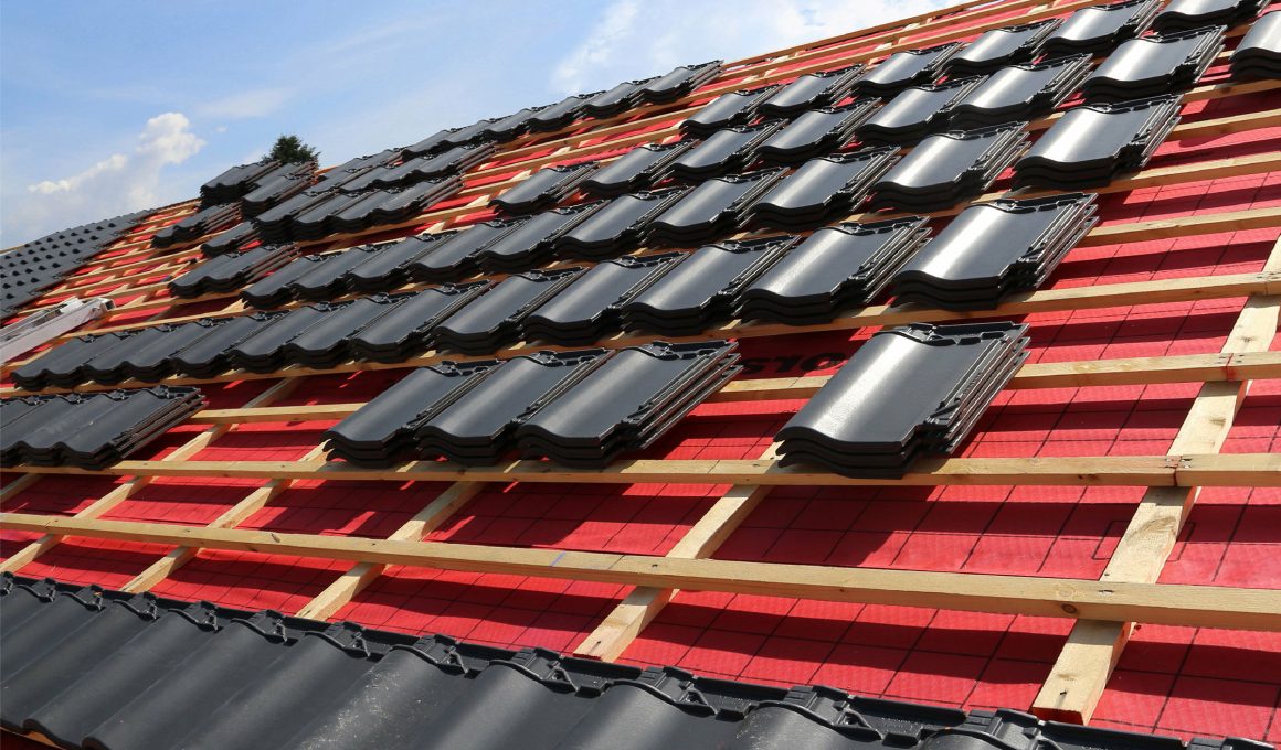 New roof covering in progress