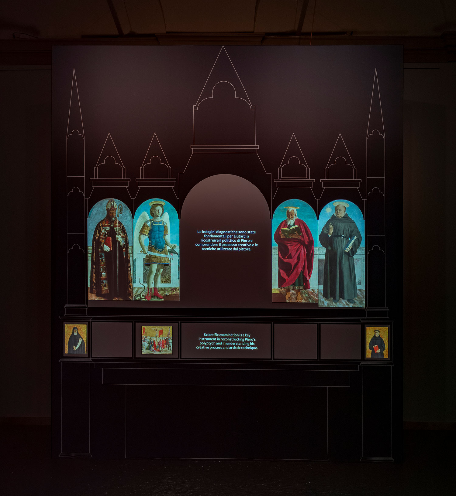 Carlo Ratti Associati and Italo Rota present a remarkable exhibition showcasing Piero della Francesca's Polyptych of St. Augustine.