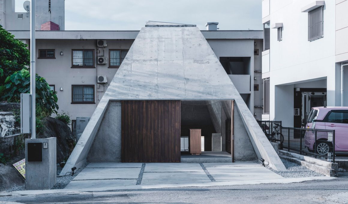 The Pyramid Hut in Okinawa, Japan, designed by IGArchitects