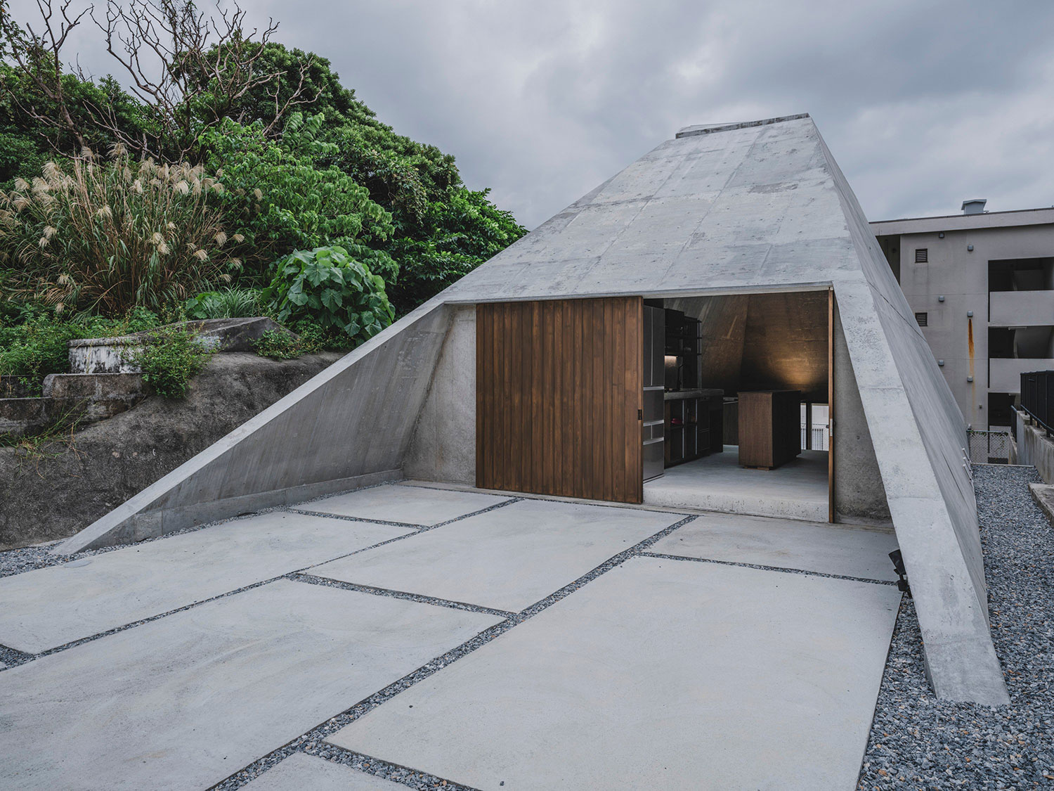 The Pyramid Hut in Okinawa, Japan, designed by IGArchitects