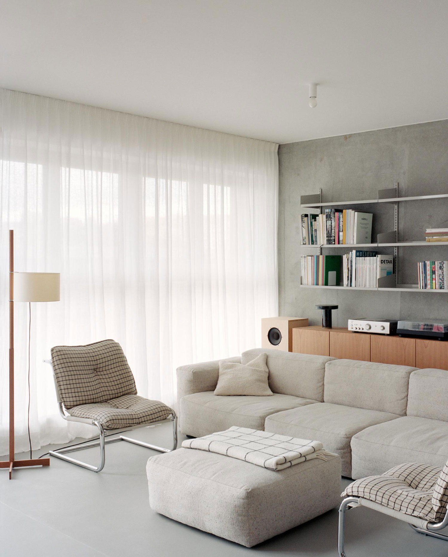 A view of the thoughtfully designed interior of AFINN's Apartment am Lokdepot in Berlin