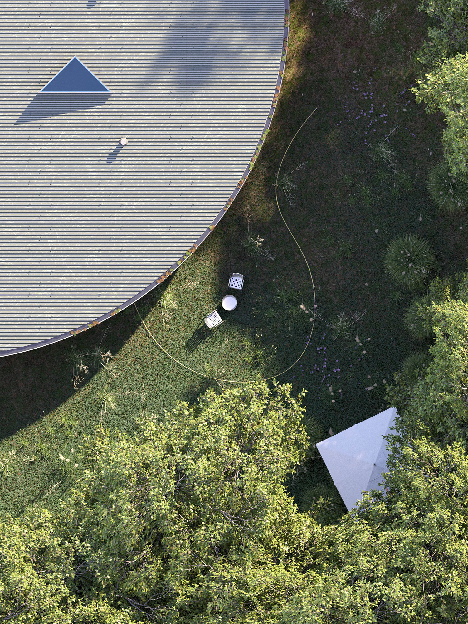 A glimpse into Kwong Von Glinow's "House, Some of This, Some of That," a unique retreat in a New York forest