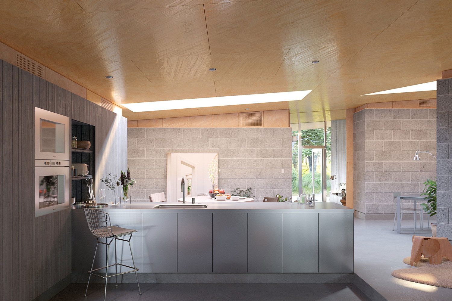 A glimpse into Kwong Von Glinow's "House, Some of This, Some of That," a unique retreat in a New York forest