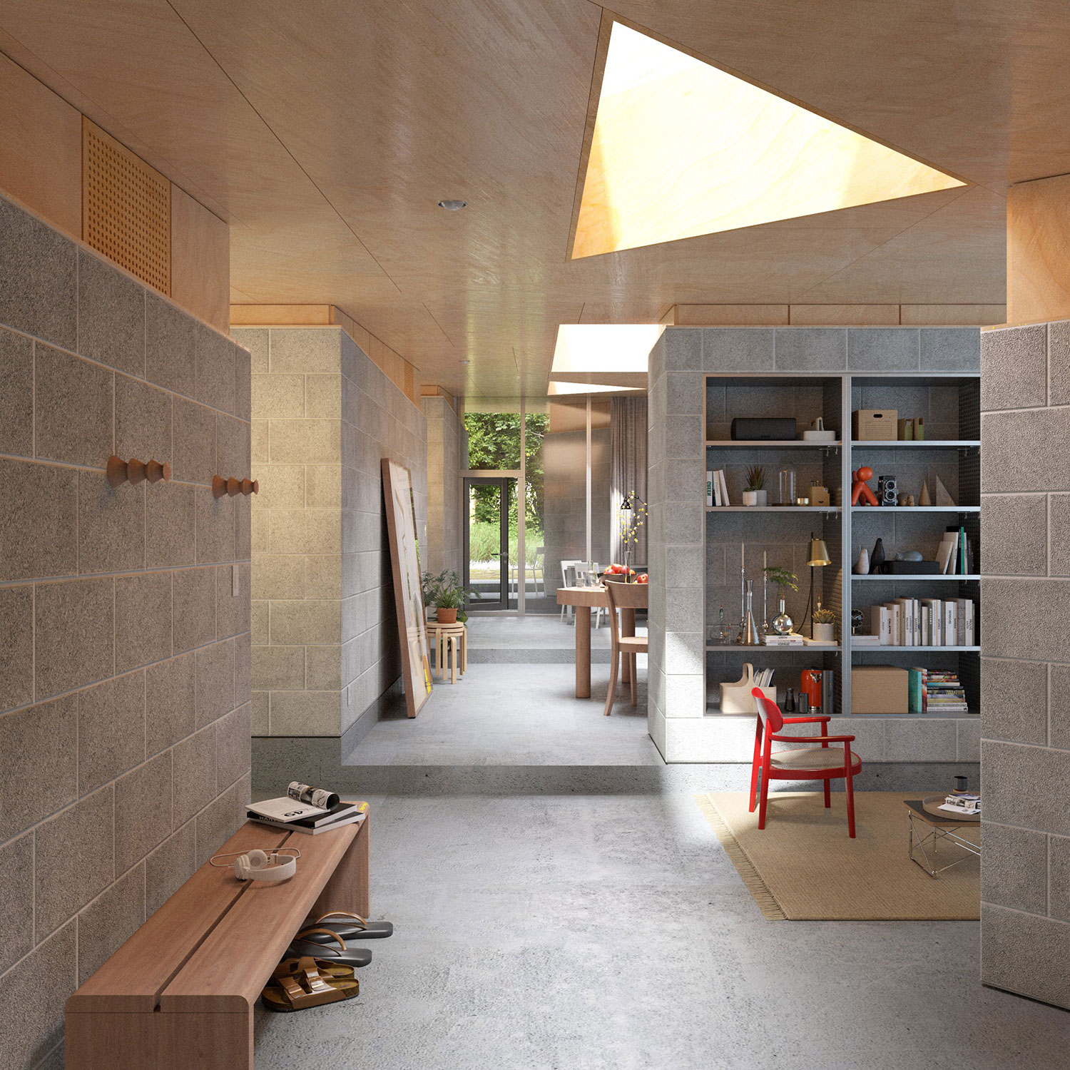 A glimpse into Kwong Von Glinow's "House, Some of This, Some of That," a unique retreat in a New York forest