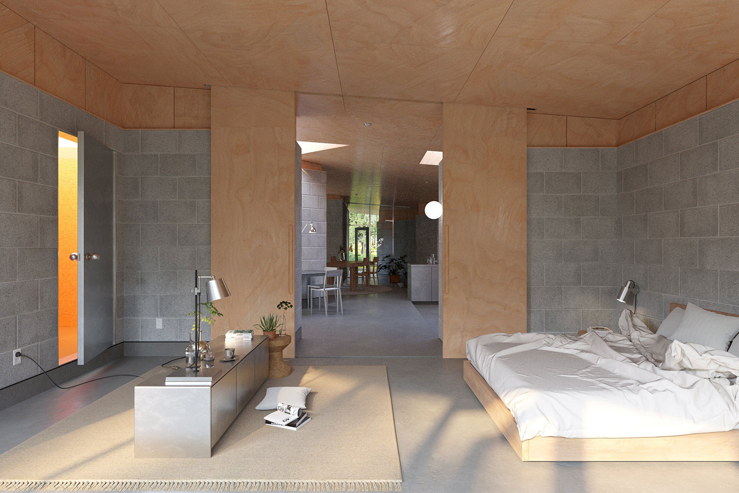 A glimpse into Kwong Von Glinow's "House, Some of This, Some of That," a unique retreat in a New York forest