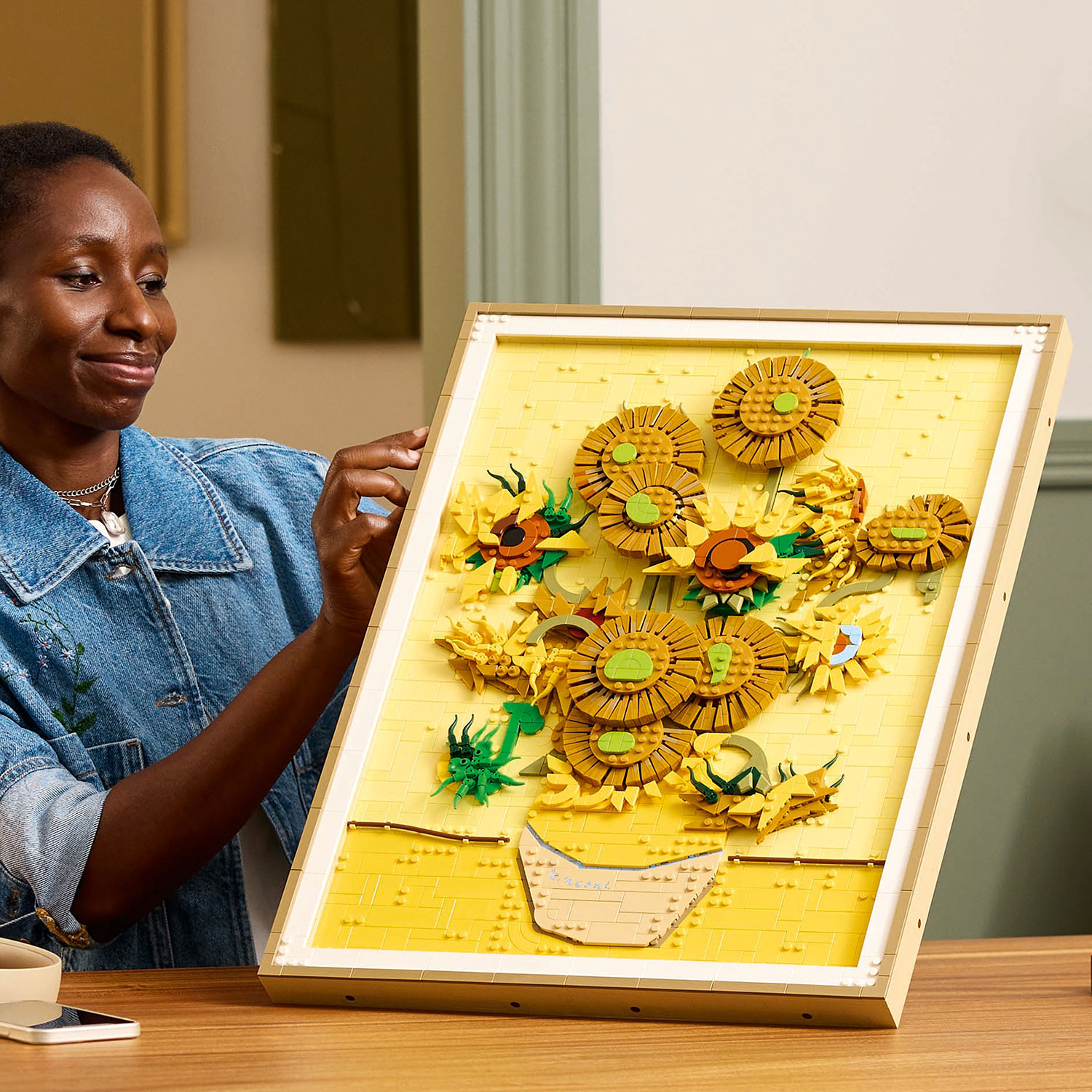 The LEGO Art Van Gogh - Sunflowers set.