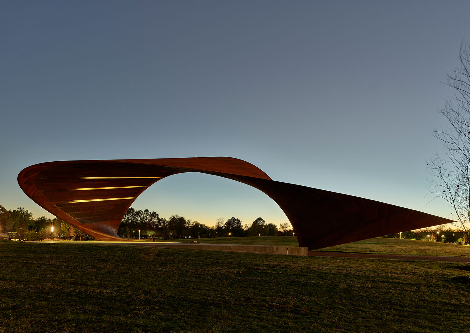 Luther George Park's Soaring Steel Canopy: A New Architectural Landmark for Springdale