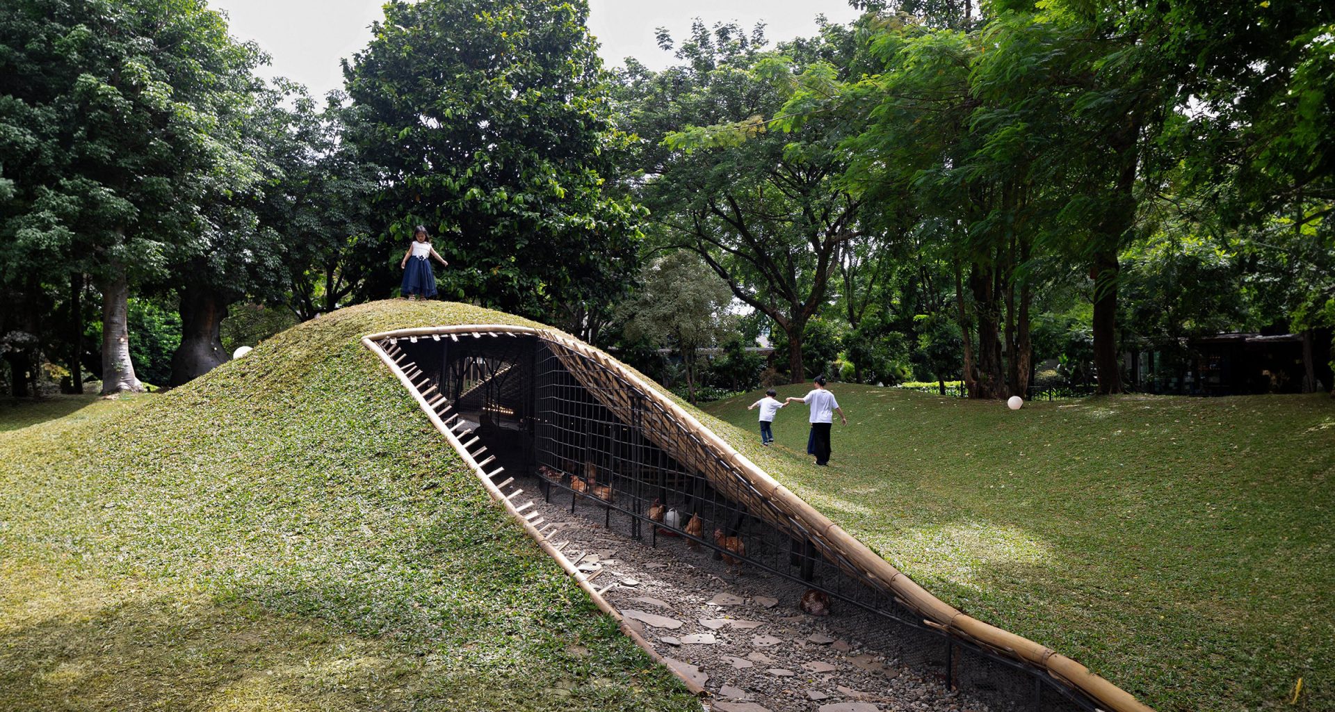 RAD+ar's Chicken Hero Pavilion: a model for decentralized sustainability