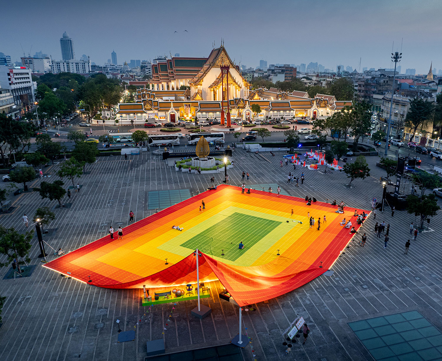 A Tapestry of Change: MVRDV's "Mega Mat" Weaves a Narrative of Recycling at Bangkok Design Week