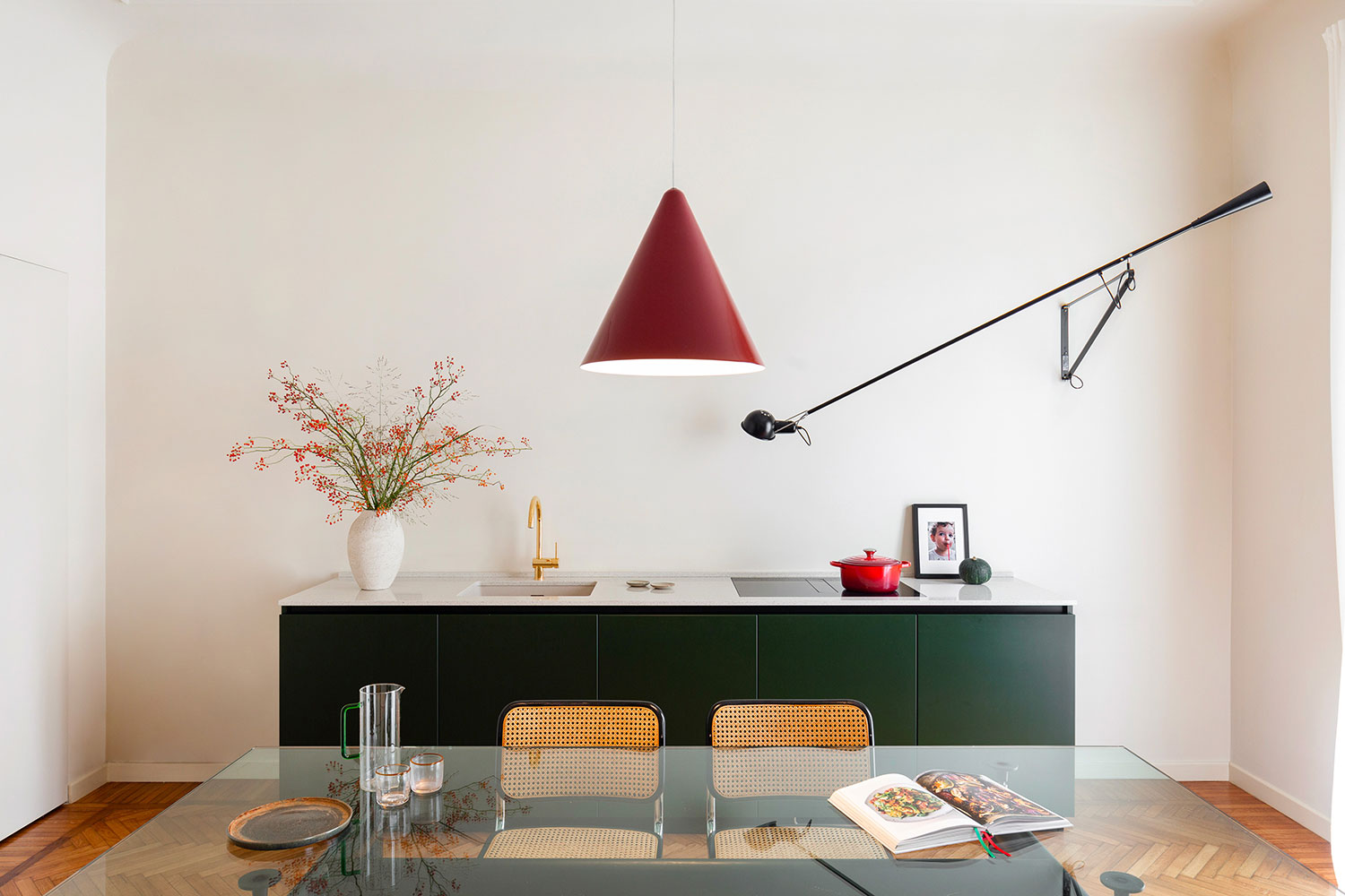 KICK.OFFICE's CASA GS: Green Marble, Glass Block, and Vintage Charm