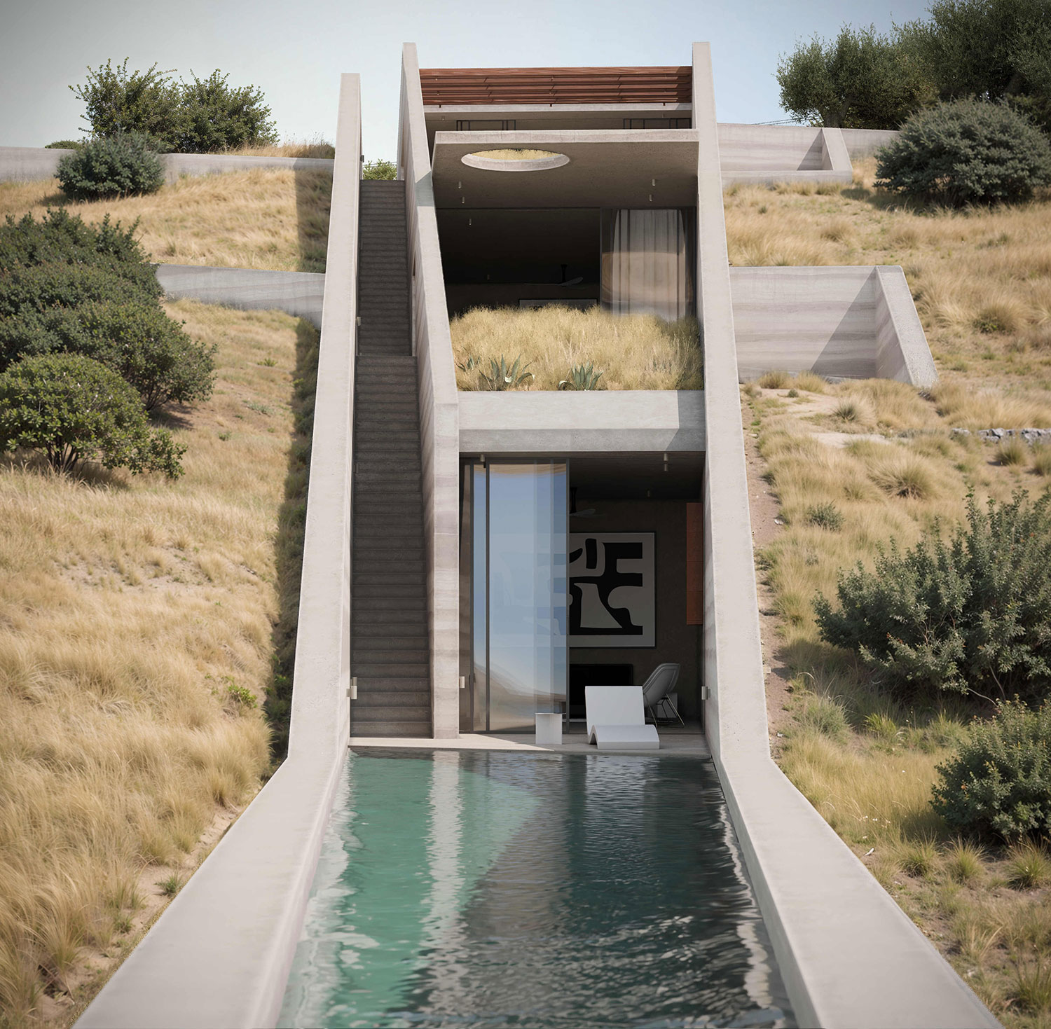 N'arrow House: Sustainable Rammed Earth Design by Mykonos Architects