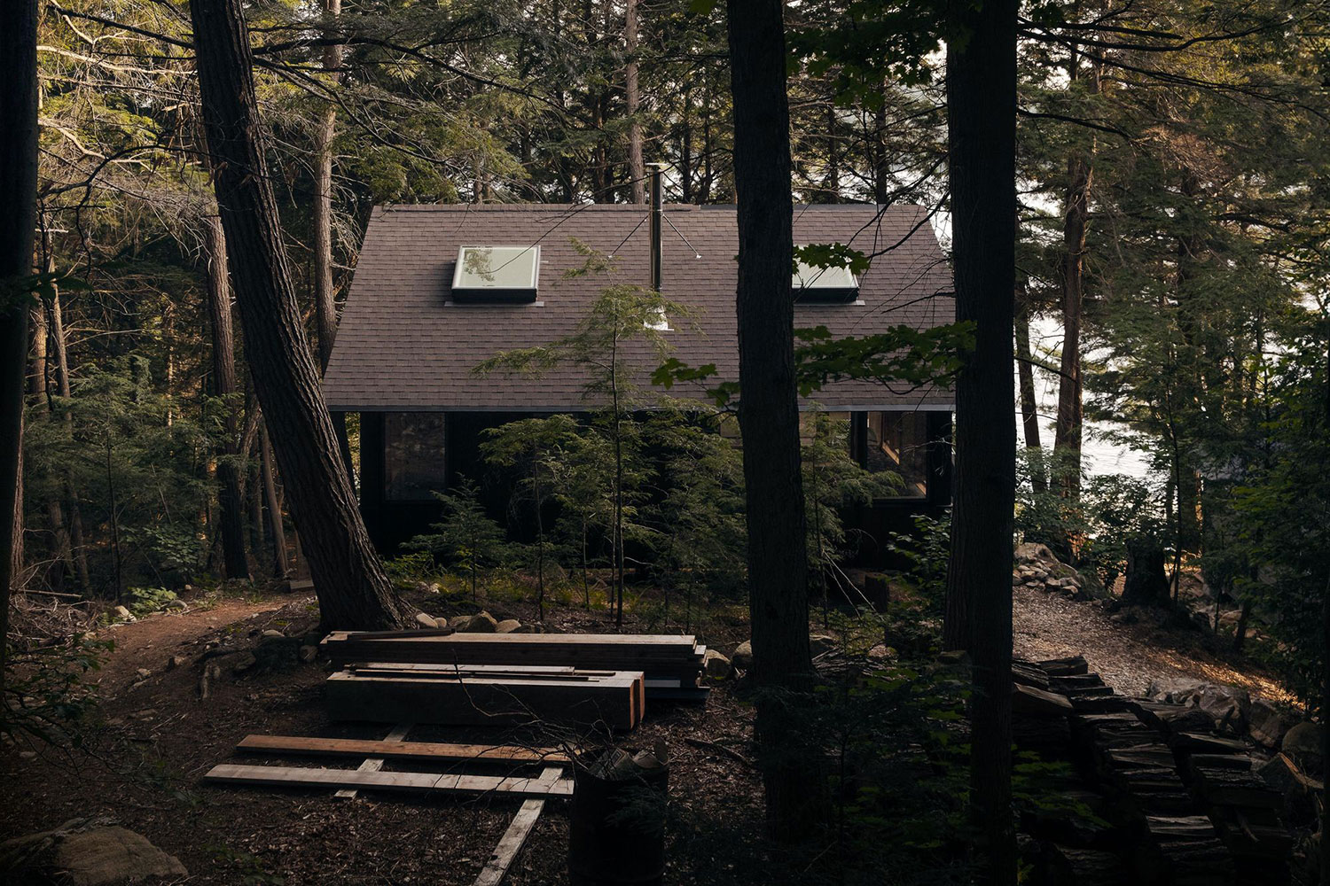 The Light and Shadow Play: Materiality at Anya Moryoussef's Smoke Lake Cabin