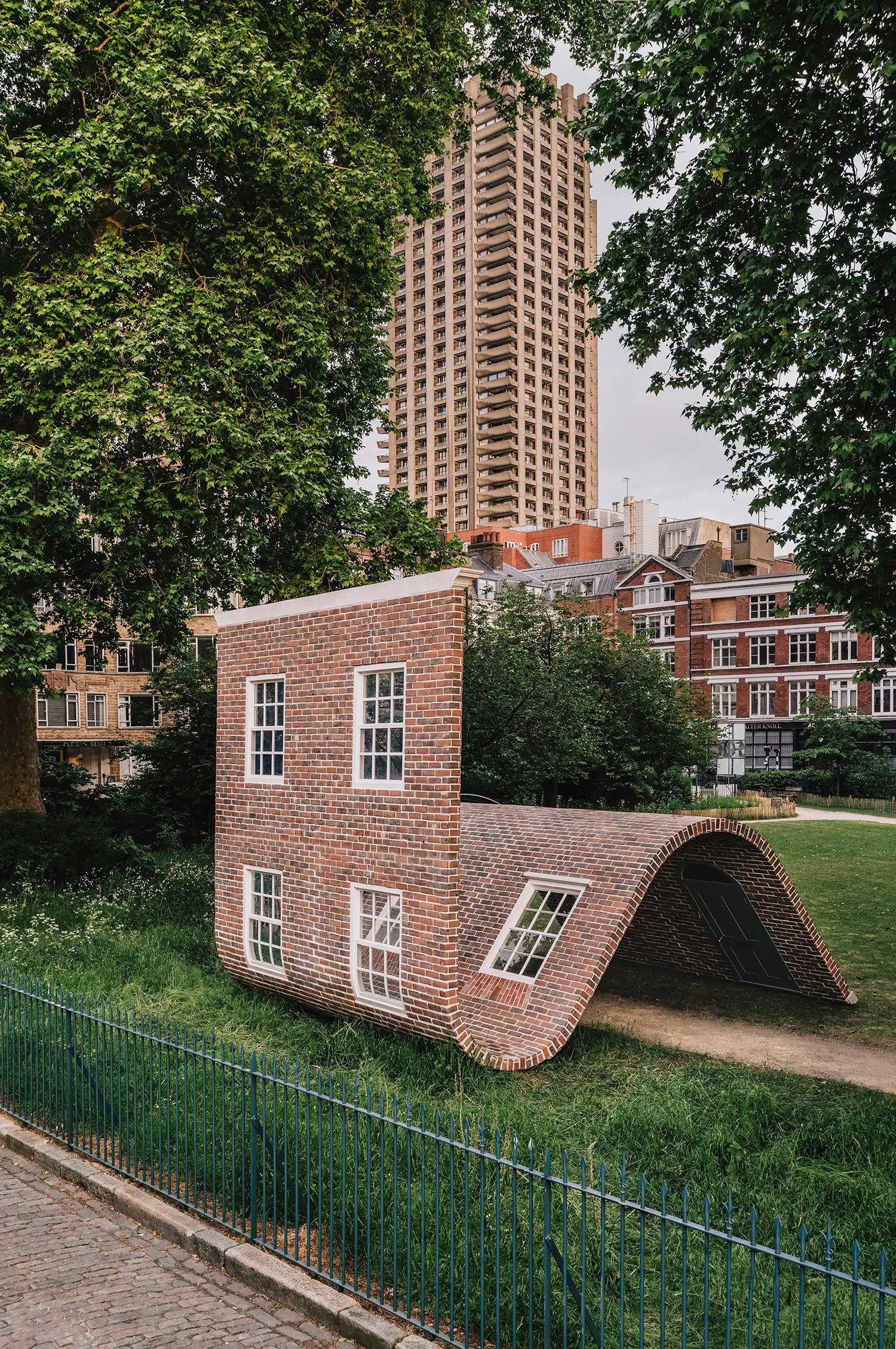 Alex Chinneck’s ‘A Week at the Knees’: Bending Brick Façade at Clerkenwell Design Week