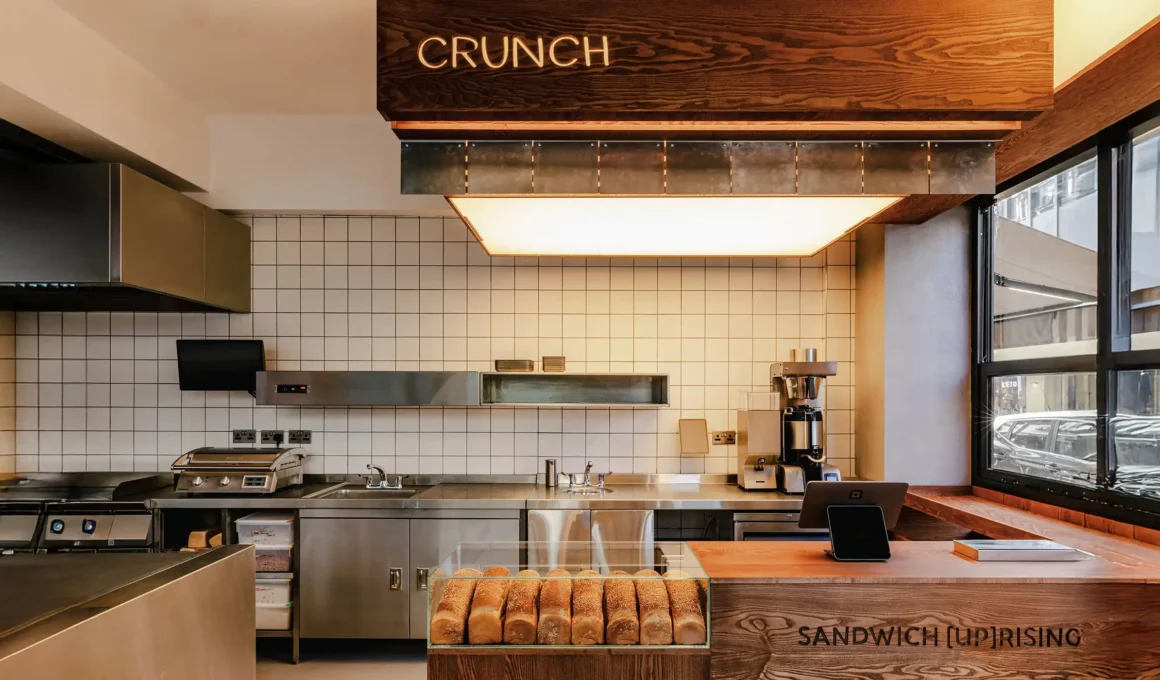 CRUNCH Sandwich Shop by KIDZ Studio: A Retro-Futuristic Design